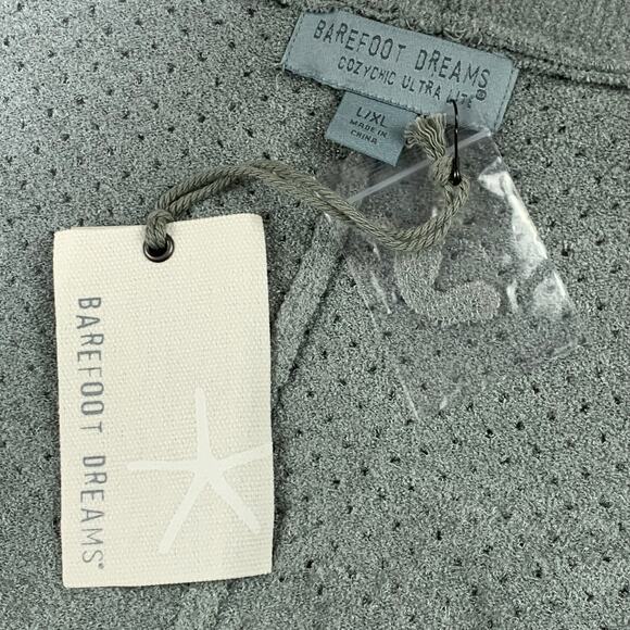 NWT Barefoot Dreams CozyChic Ultra Lite Pointelle Cardi sz L / XL Waterfall Sage - Picture 5 of 14